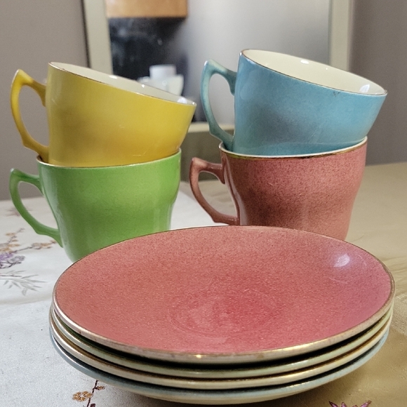 Colorful Ceramic Tea Cup Set - Picture 4 of 4